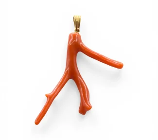 Splendido Ciondolo Ramo Corallo Sciacca in Oro, un gioiello made in italy di Patricia Oro Creations, perfetto per un'idea regalo preziosa.