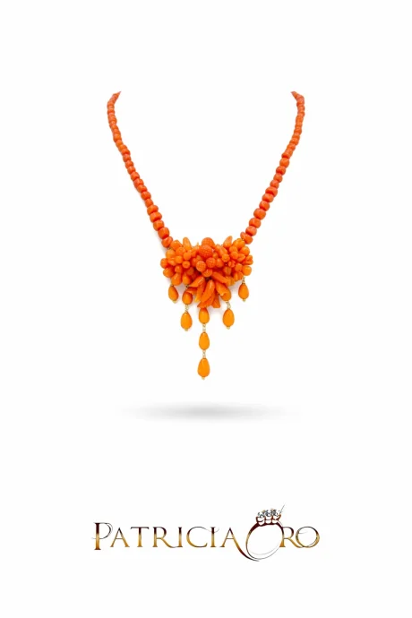 Collana in Corallo Frutta e Fiori Oro 9k Sciacca