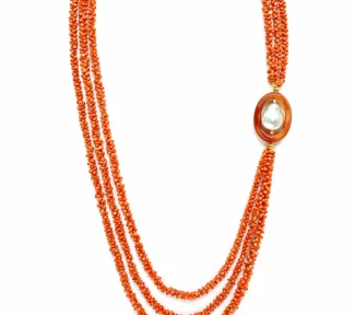 Splendida collana da donna Corallo Sciacca di Patricia Oro Creations, un gioiello made in italy di alta gioielleria.
