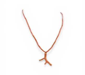 Collana girocollo uomo in corallo Sciacca artigianale con chiusura argento 925