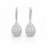 Splendidi orecchini a goccia Davite&Delucchi in oro bianco 750 e diamanti: un'eccellenza di gioielli diamanti per un'eleganza senza tempo.