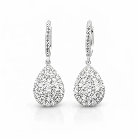 Orecchini Goccia Oro Bianco 750 e Diamanti Davite&Delucchi