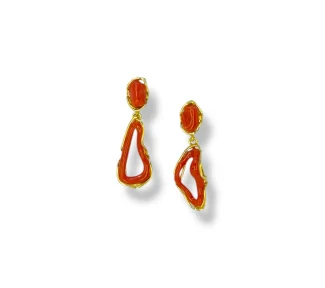 Orecchini pendenti con Corallo naturale