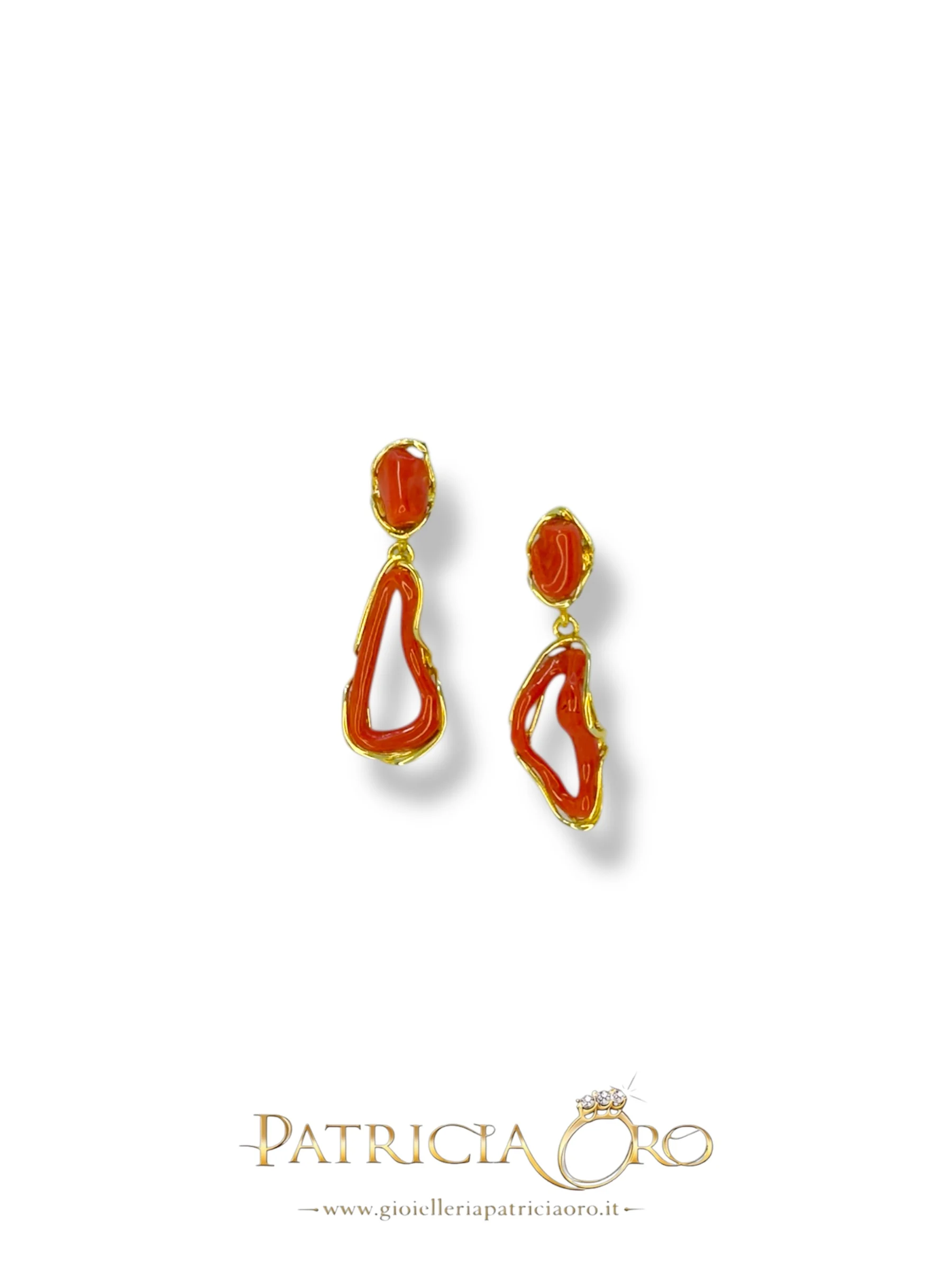 Orecchini pendenti con Corallo naturale