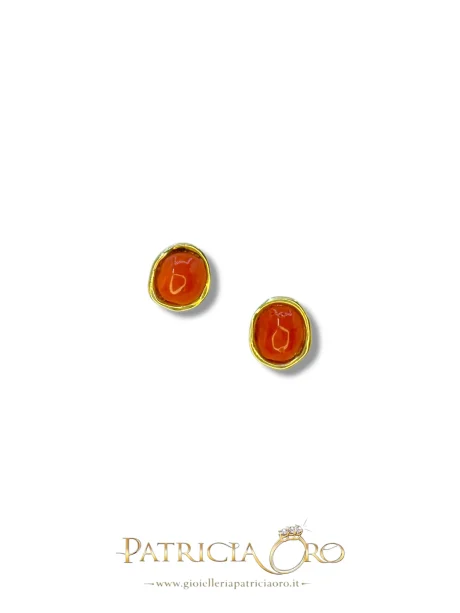 Orecchini Donna in Argento 925 con Corallo di Sciacca
