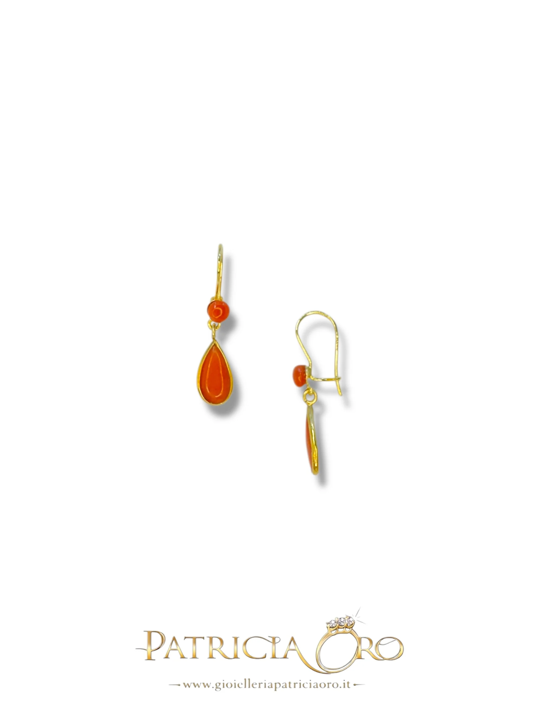 Orecchini pendenti con Corallo naturale