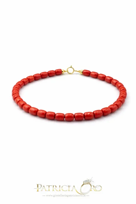 Bracciale in Corallo Sciacca e Oro 750