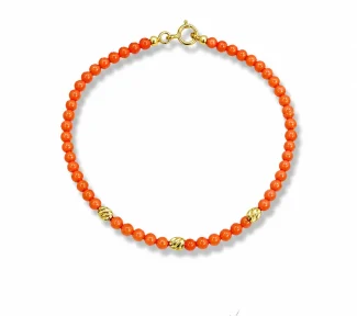 Bracciale con corallo sferico
