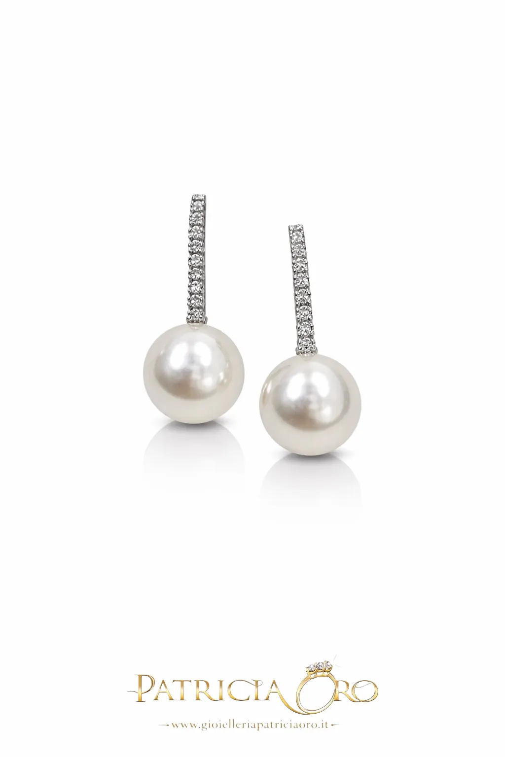 Orecchini donna con perle australiane e diamanti naturali