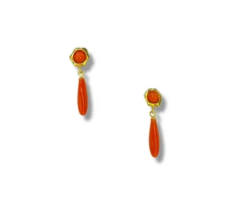 Orecchini con Corallo naturale