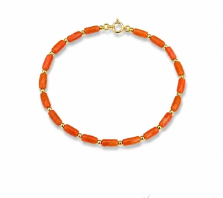 Bracciale con corallo naturale