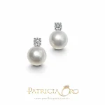 Orecchini donna con perle australiane e diamanti