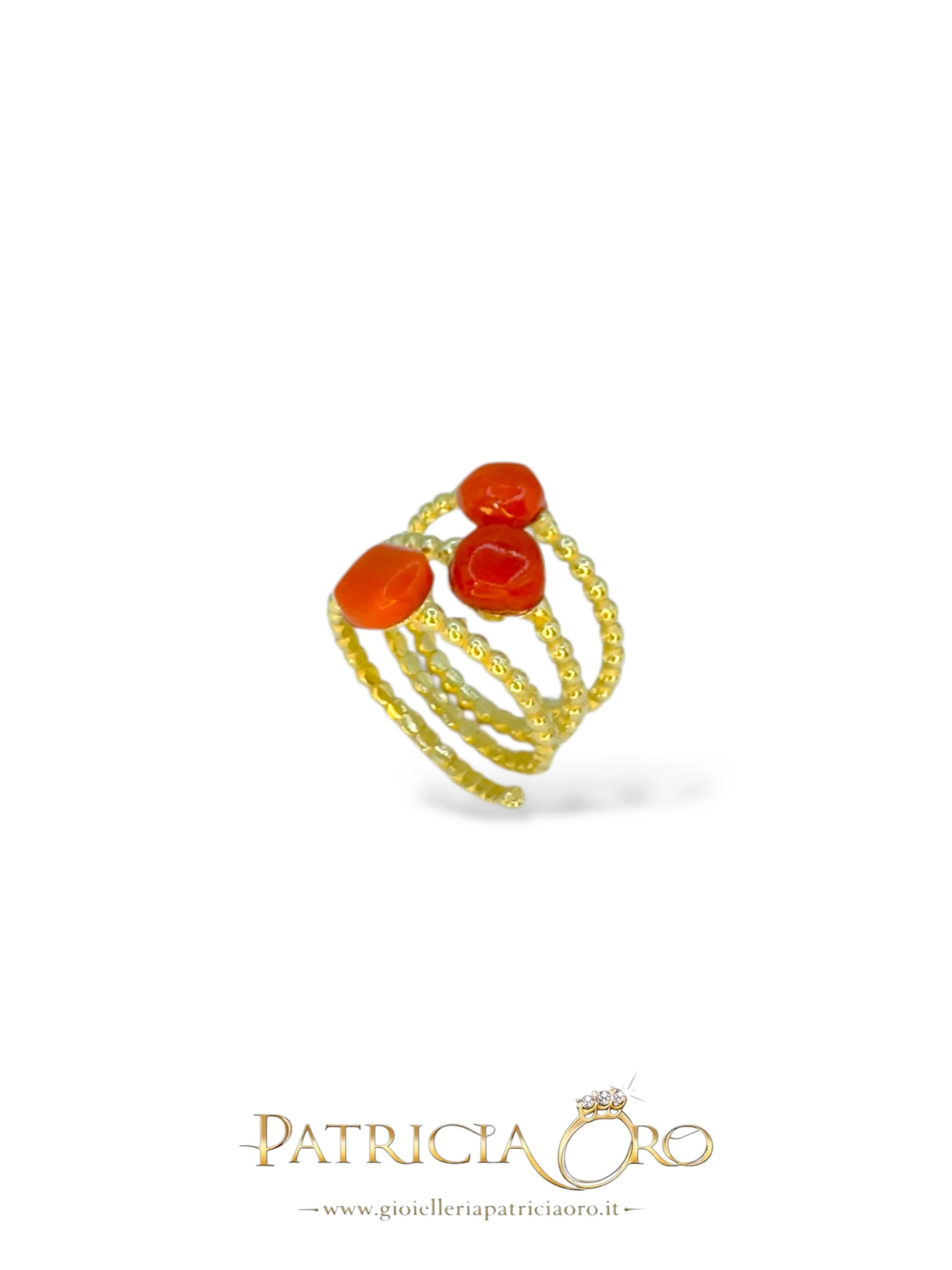 Anello donna con corallo naturale