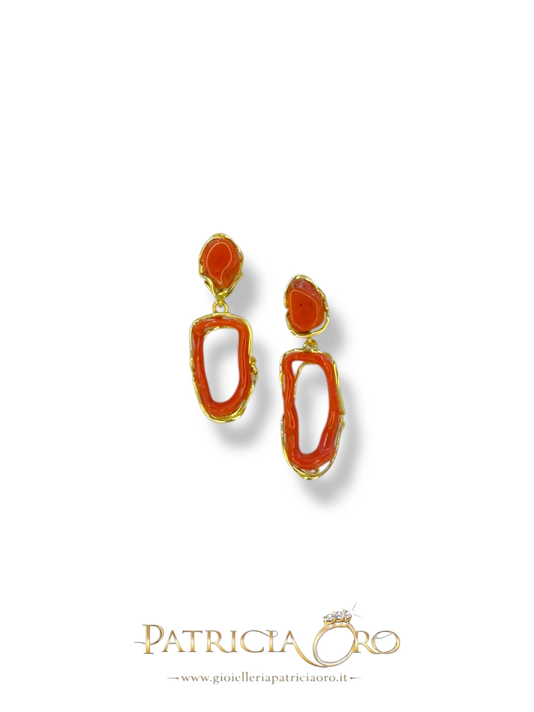 Orecchini pendenti con Corallo naturale