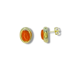 Orecchini donna corallo naturale argento 925