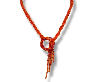 COLLANA DONNA CON CORALLO E RUBINO