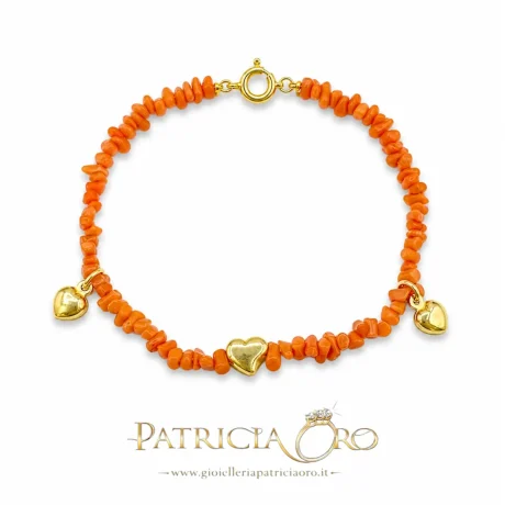Bracciale Donna Corallo Sciacca con Ciondoli Portafortuna