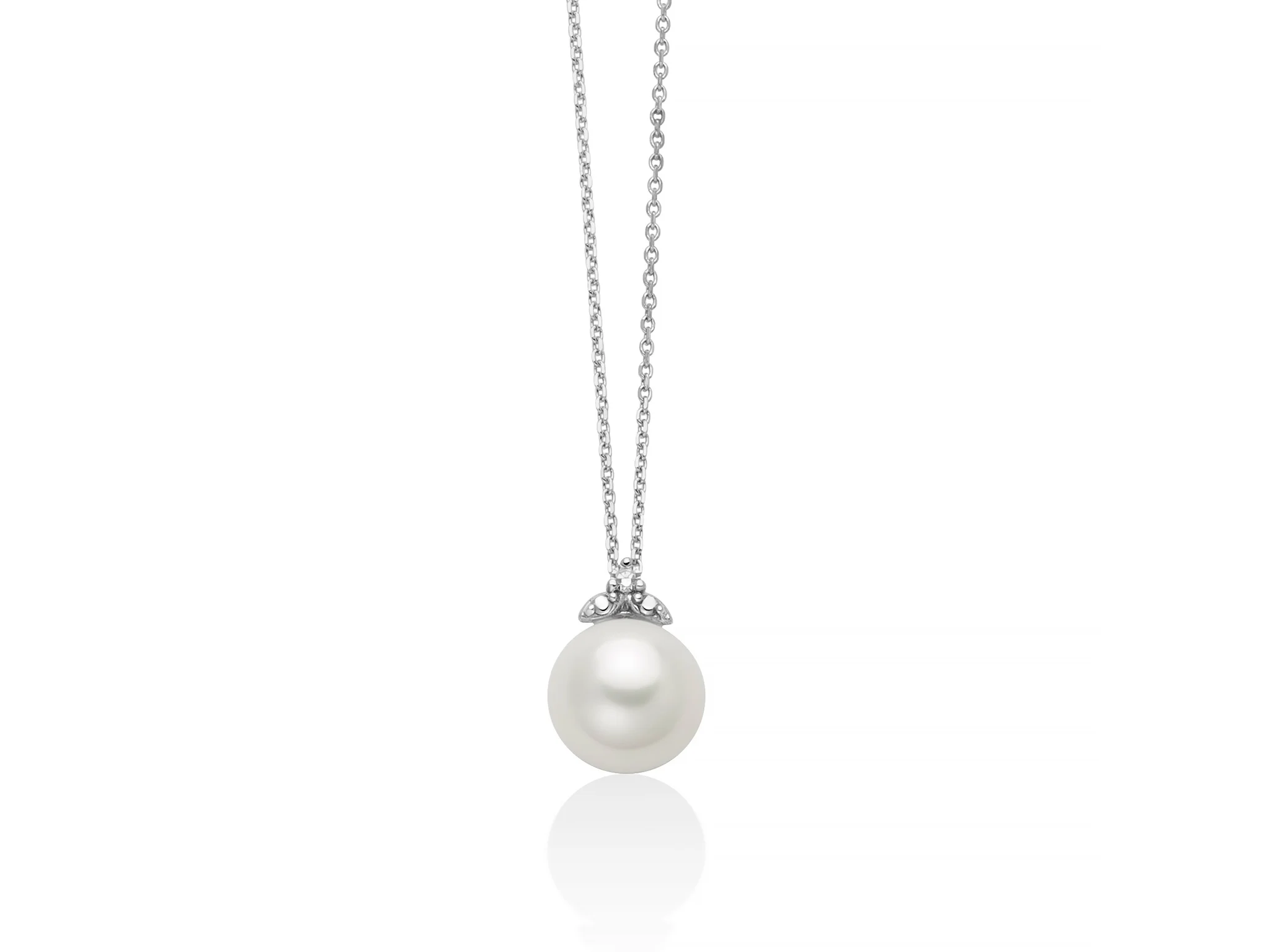 Collana-Miluna-PCL6844-Oro-Bianco-con-Perla-e-Diamante collana miluna