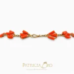 Collana corallo sciacca, frutta e fiori