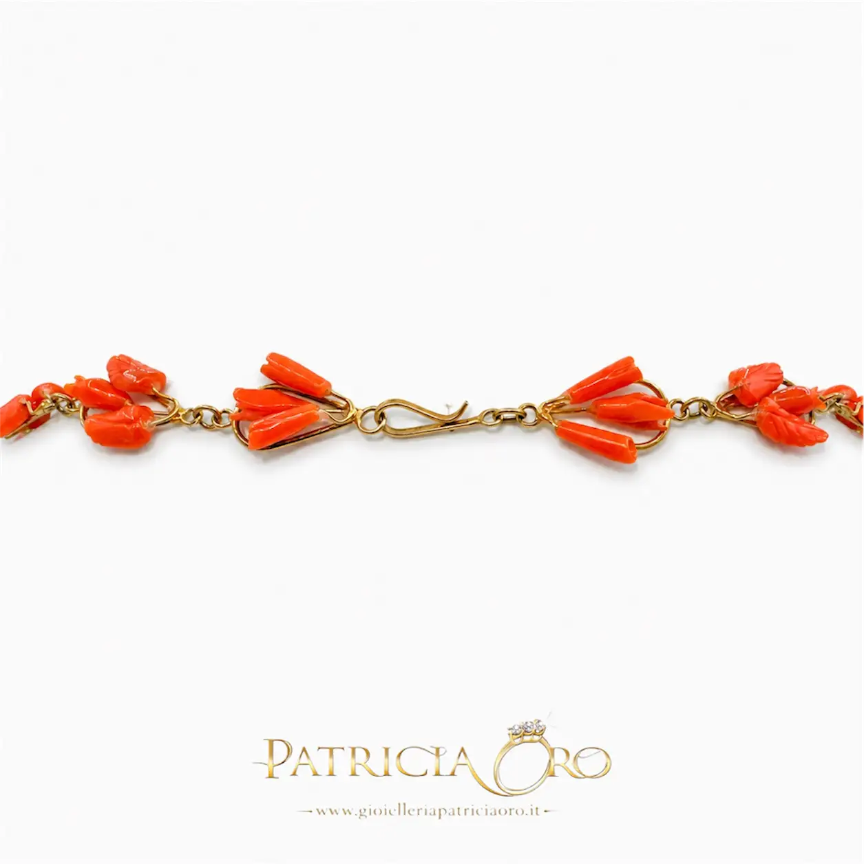 Collana corallo sciacca, frutta e fiori Collana corallo sciacca, frutta e fiori
