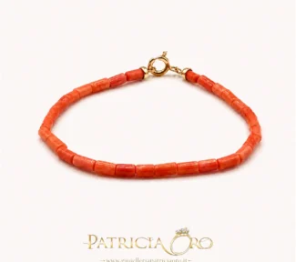 Bracciale uomo in corallo Sciacca con chiusura argento 925 artigianale