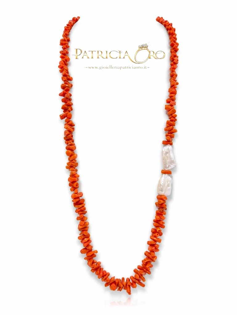 collana con corallo e perle collana con corallo e perle barocche