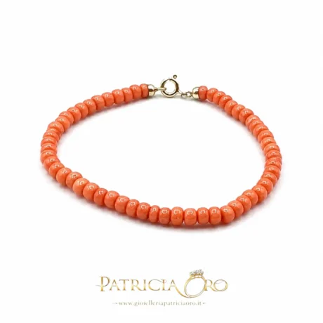Bracciale Uomo in Corallo Sciacca con Chiusura Argento 925 — Ref. BCr21A