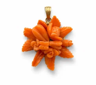 Ciondolo corallo sciacca frutta e fiori