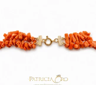 collana con corallo e perle barocche