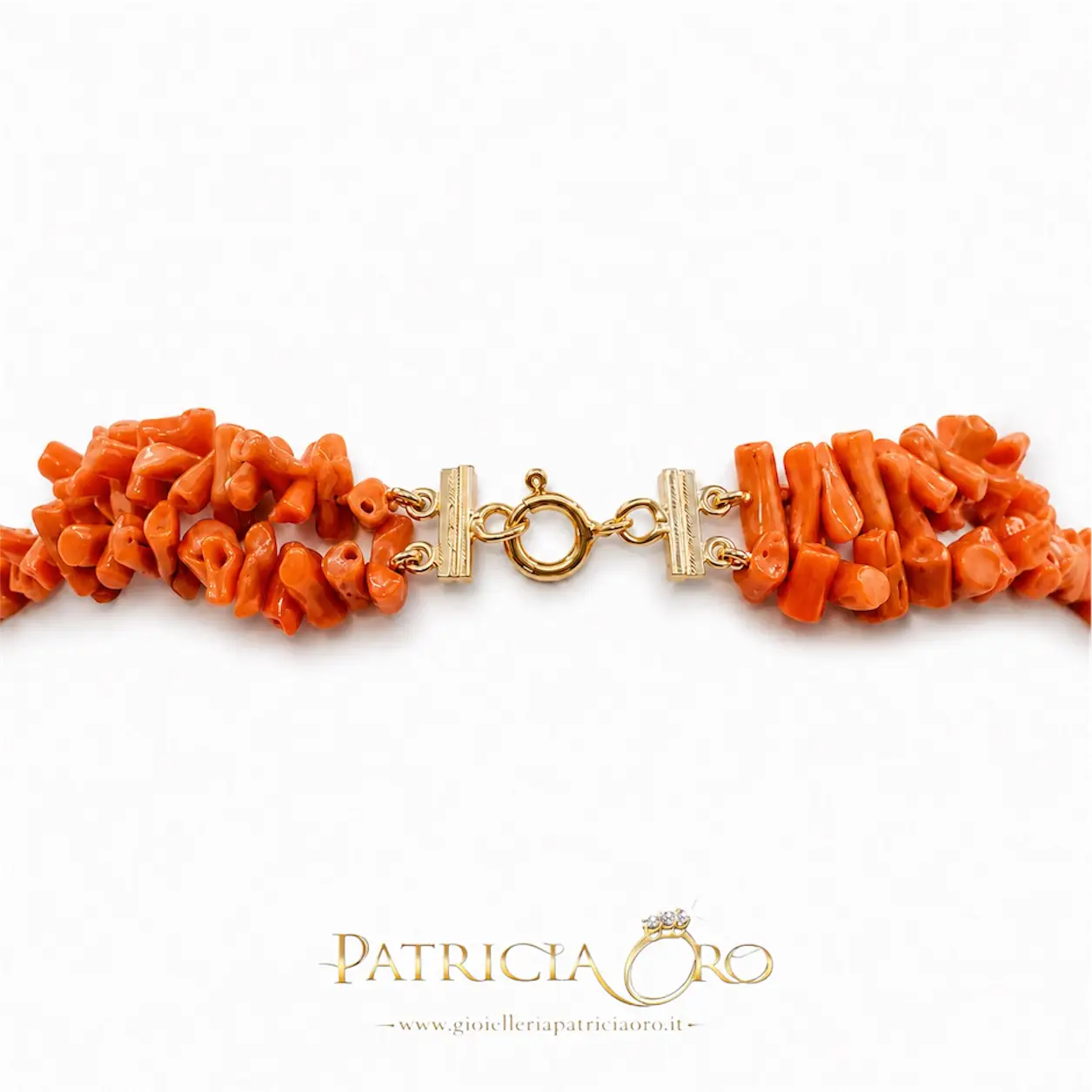 collana con corallo e perle barocche