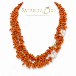 collana con corallo e perle barocche