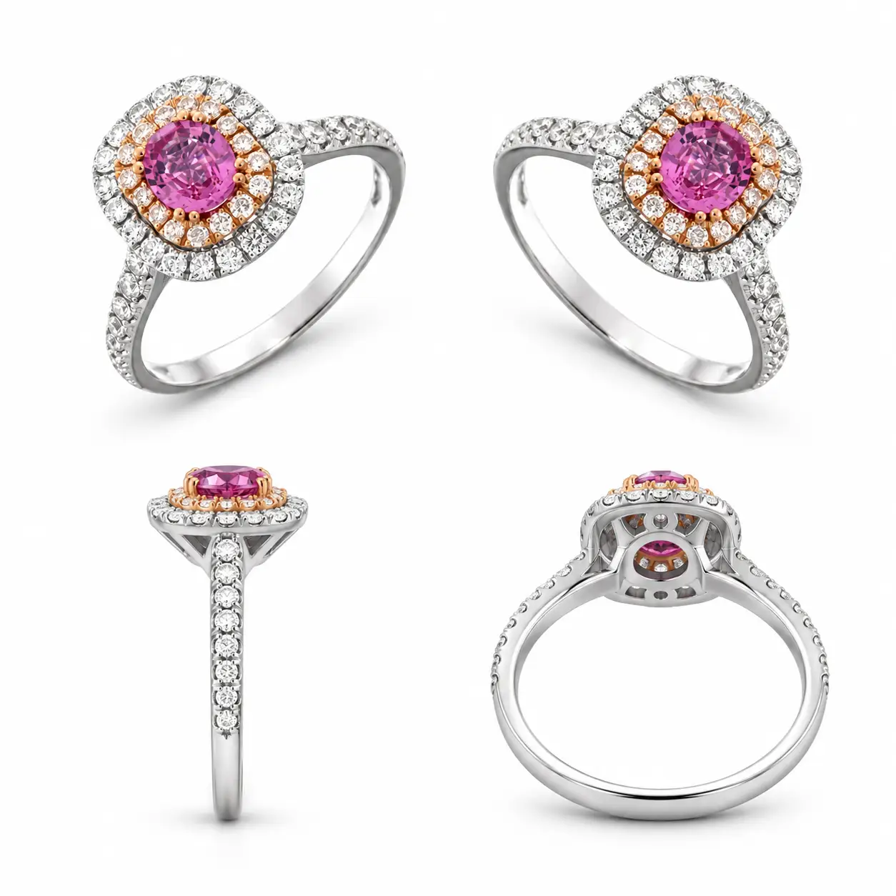 Un capolavoro di alta gioielleria, questo anello Davite & Delucchi incanta con la sua gemma di zaffiro rosa, circondata da scintillanti diamanti. Un'ode all'eleganza femminile, perfetto come idea regalo preziosa. Esplora la collezione di gioielli di lusso su Gioielleria Patricia Oro, dove l'arte orafa incontra la bellezza senza tempo.