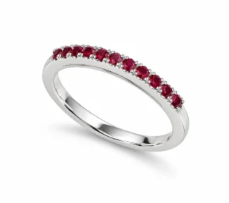 Anello Veretta Rubino in Oro