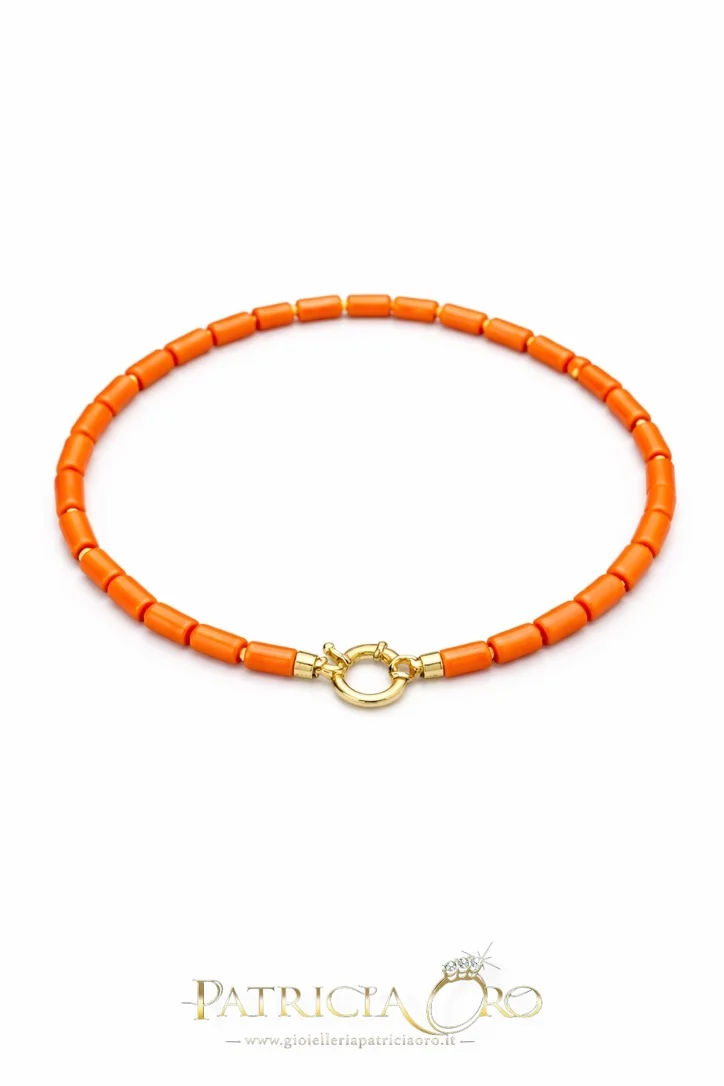 Bracciale con corallo sciacca uomo