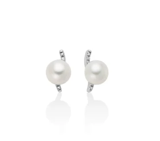 Orecchini Miluna Perle Diamanti Oro Bianco