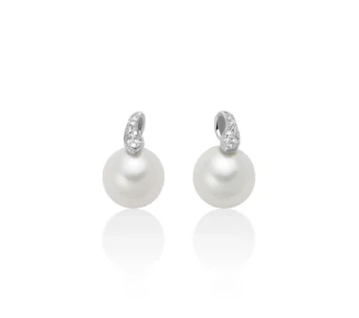 Orecchini Miluna Perle Diamanti Oro Bianco