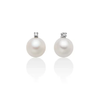 Orecchini Miluna Perle Diamanti Oro Bianco