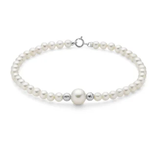 Bracciale Miluna perle oro bianco 18kt