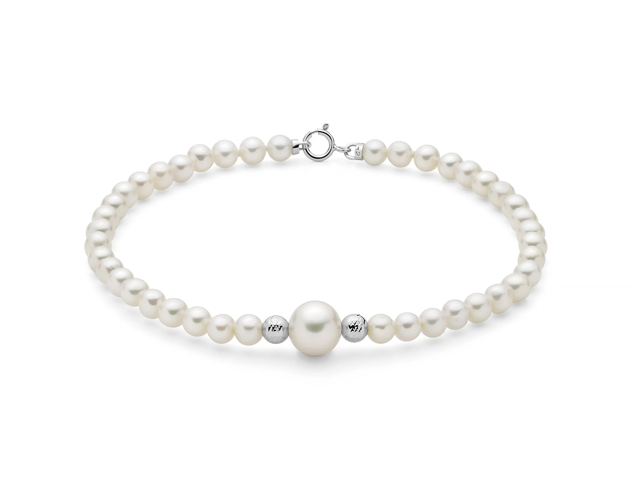Bracciale Miluna perle oro bianco 18kt