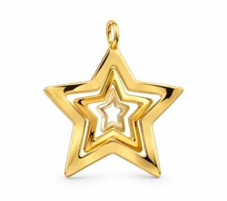 Ciondolo stella in oro 18k