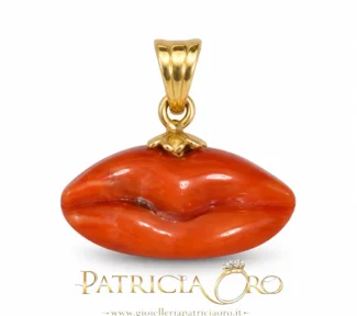 Labbra Portafortuna Corallo Sciacca in oro