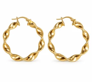 orecchini cerchio torchon oro 18 kt