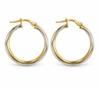 Orecchini a cerchio in oro 18 kt