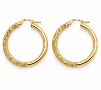 Orecchini a cerchio in oro giallo 18 kt