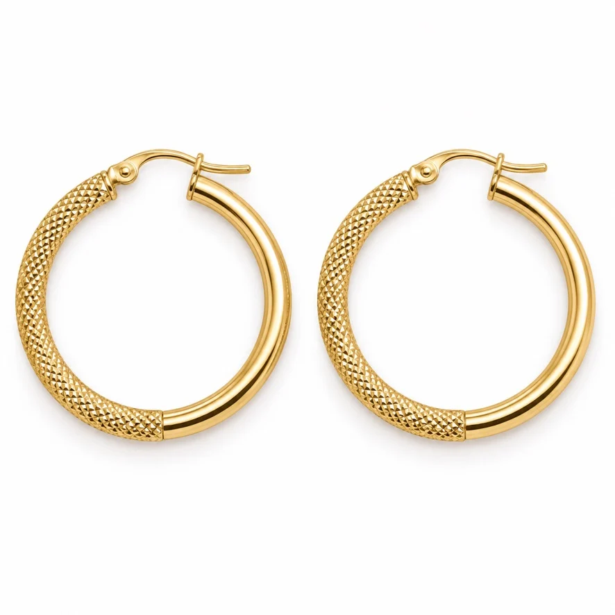 Orecchini a cerchio in oro giallo 18 kt Orecchini a cerchio in oro giallo 18 kt