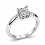 Anello solitario pavèè donna con diamanti