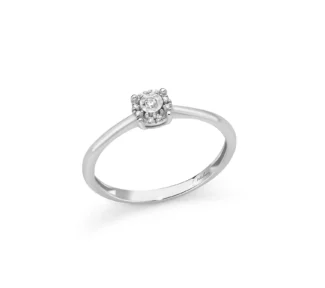 anello solitario miliuna con diamante