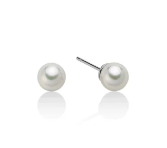 Orecchini miluna con perle akoya in oro 18k