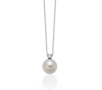 Collana miluna con perla e diamanti ref.PCL5499