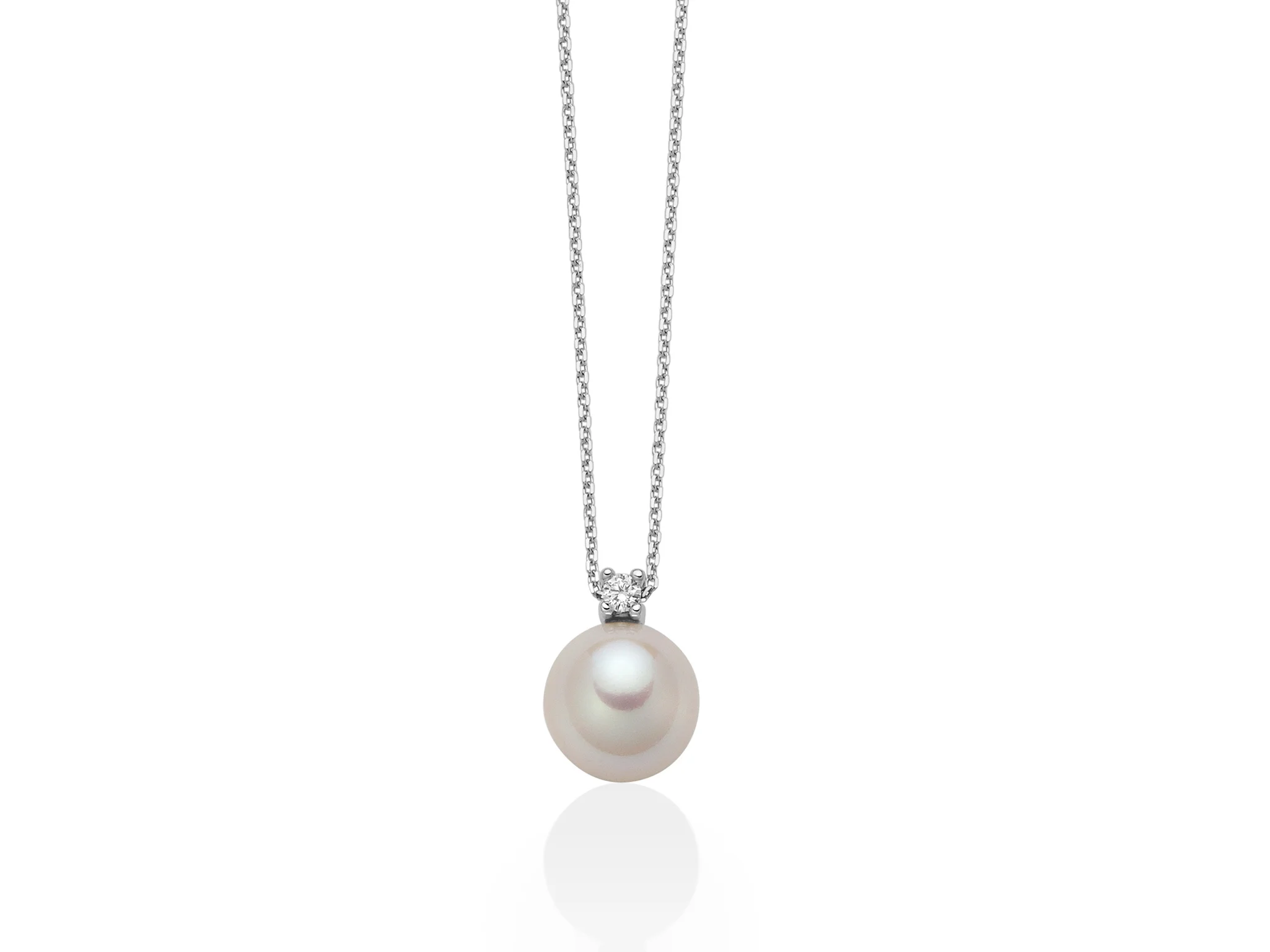 Collana miluna con perla e diamanti ref.PCL5499